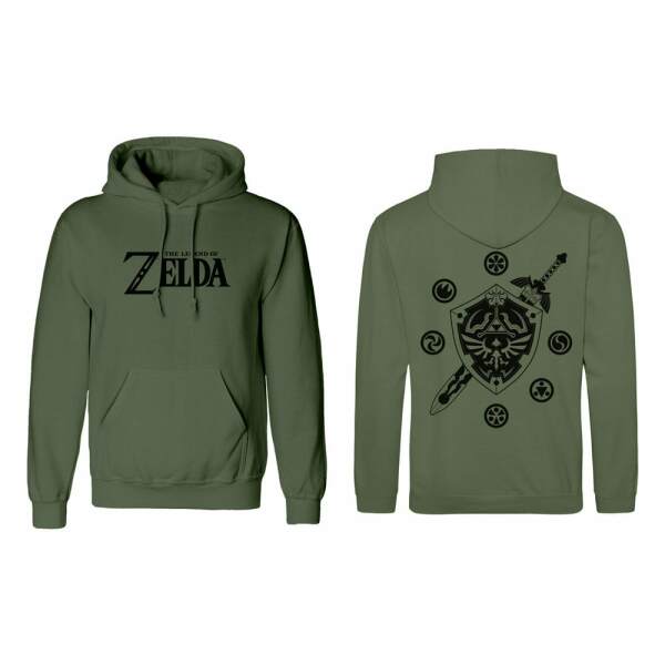 The Legend of Zelda Sudadera capucha Logo And Shield talla L - Collector4U