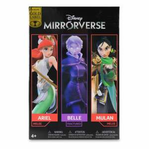 Disney Mirrorverse Figuras Princess Pack Mulan, Belle (Fractured) & Arielle (Gold Label) 13 - 18 cm - Collector4U