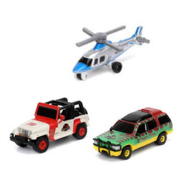 Jurassic World Pack de 3 mini vehículos Nano Halloywood Cars Diecast - Collector4U