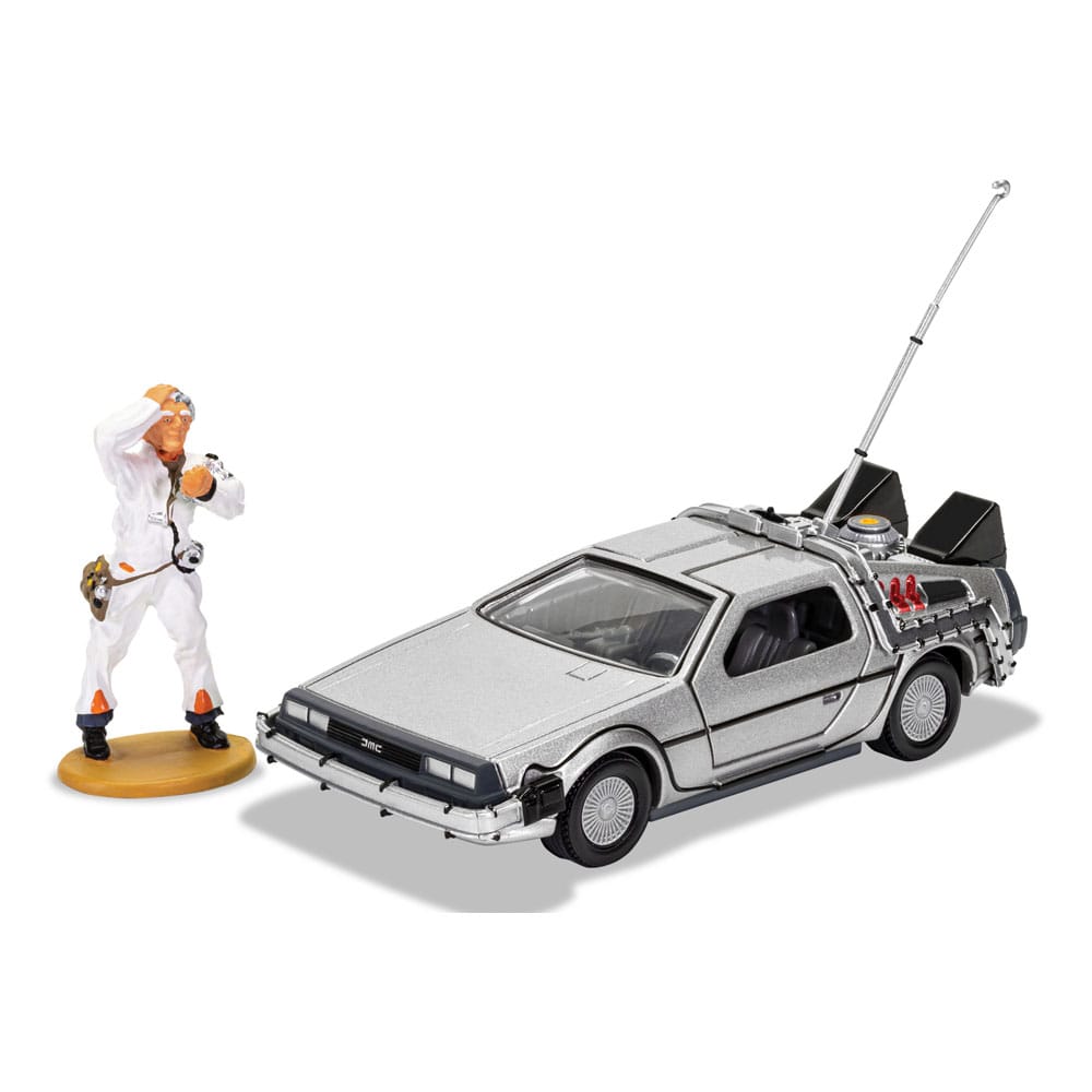 Regreso al Futuro Vehículo 1/36 DeLorean and Doc Brown Figure