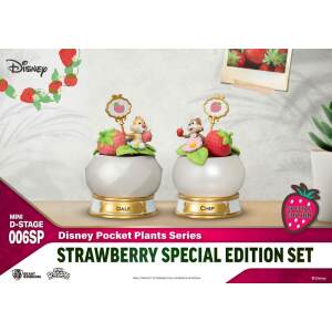Disney Estatuas Mini Diorama Stage Pocket Plants Series Strawberry Special Edition Set 12 cm