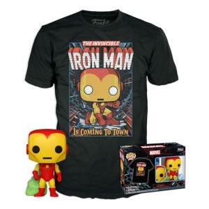 Marvel POP! & Tee Set de Minifigura y Camiseta Iron Man(GW) talla L
