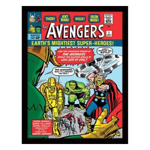 Marvel Póster Enmarcado Collector Print Avangers vs. Loki Comic