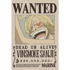 One Piece Lámpara de pared LED Wanted Sanji 30 cm