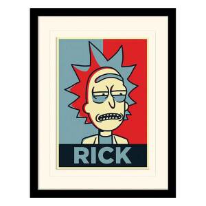 Rick and Morty Póster Enmarcado Collector Print Rick Campaign (white background)