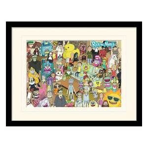 Rick and Morty Póster Enmarcado Collector Print Total Rickall (white background)