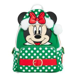 Disney By Loungefly Mochila Mini Minnie Mouse Polka Dot Christmas Heo Exclusive