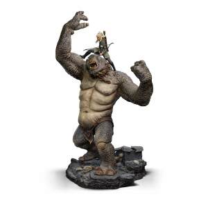 El Senor De Los Anillos Estatua 1 10 Deluxe Art Scale Cave Troll And Legolas 72 Cm