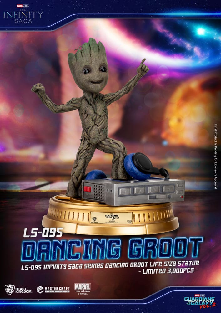 Guardianes De La Galaxia 2 Estatua Tamano Real Dancing Groot Heo Eu Exclusive 32 Cm