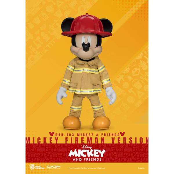 Mickey Friends Figura Dynamic 8ction Heroes 1 9 Mickey Fireman Ver 24 Cm