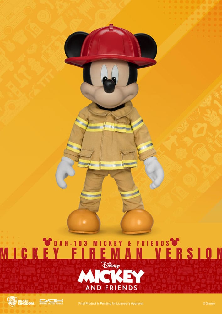 Mickey & Friends Figura Dynamic 8ction Heroes 1/9 Mickey Fireman Ver. 24 cm