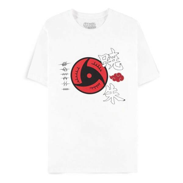 Naruto Shippuden Camiseta Akatsuki Symbols White Talla L