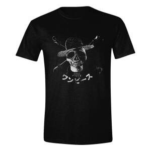 One Piece Live Action Camiseta Greyscale Skull Talla L
