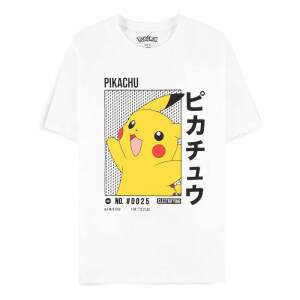 Pokemon Camiseta White Pikachu Talla L