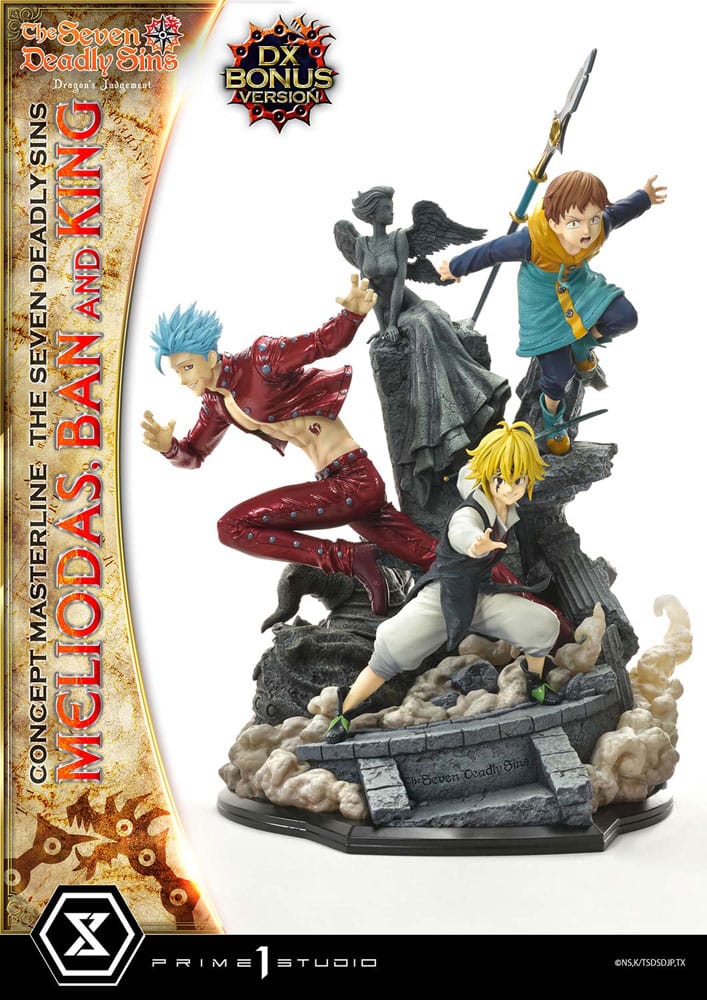 Seven Deadly Sins Concept Masterline Series Estatua Meliodas Ban And King Deluxe Bonus Version 55 Cm