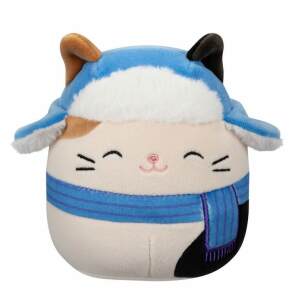 Squishmallows Peluche Cam The Brown And Black Calico Cat In Blue Scarf Hat 12 Cm