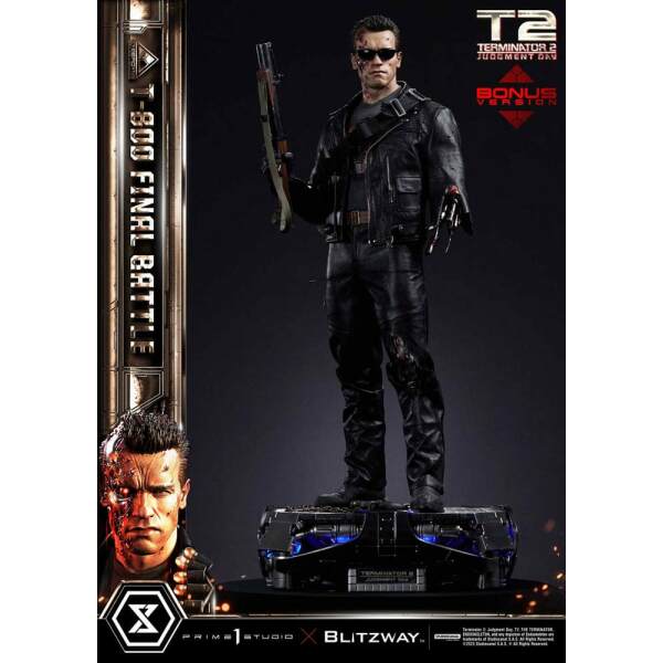 Terminator 2 Estatua Museum Masterline Series 1 3 T 800 Final Battle Deluxe Bonus Version 75 Cm