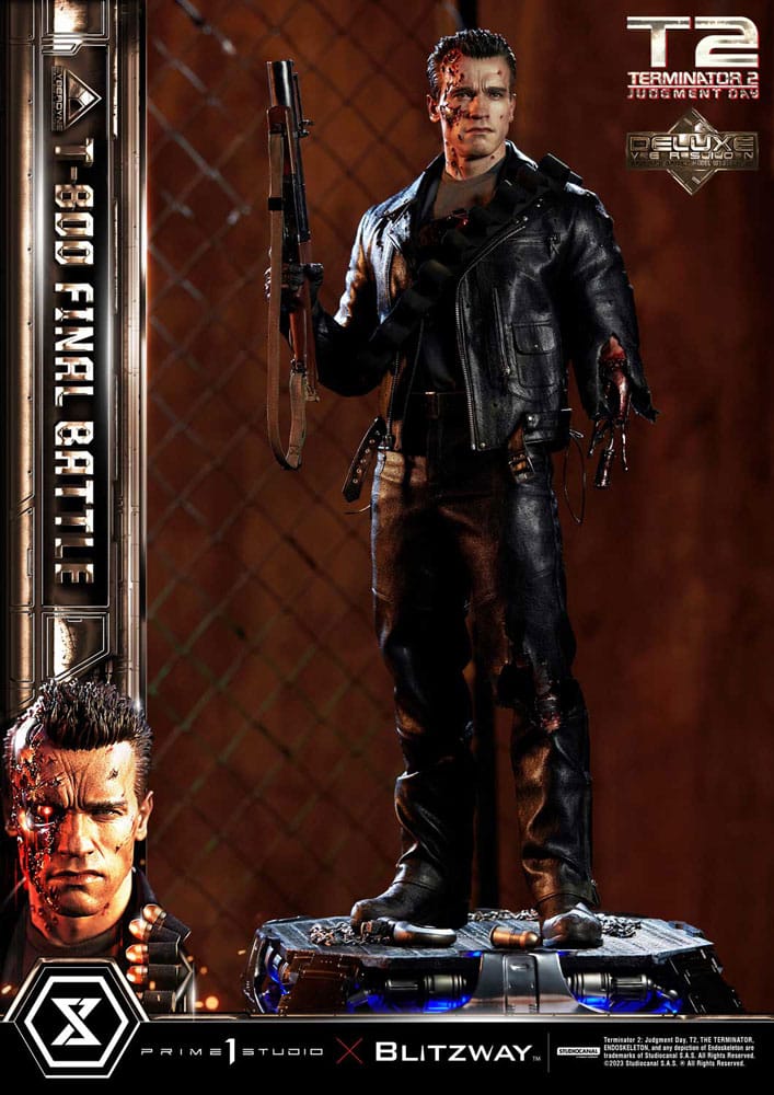 Terminator 2 Estatua Museum Masterline Series 1 3 T 800 Final Battle Deluxe Version 75 Cm