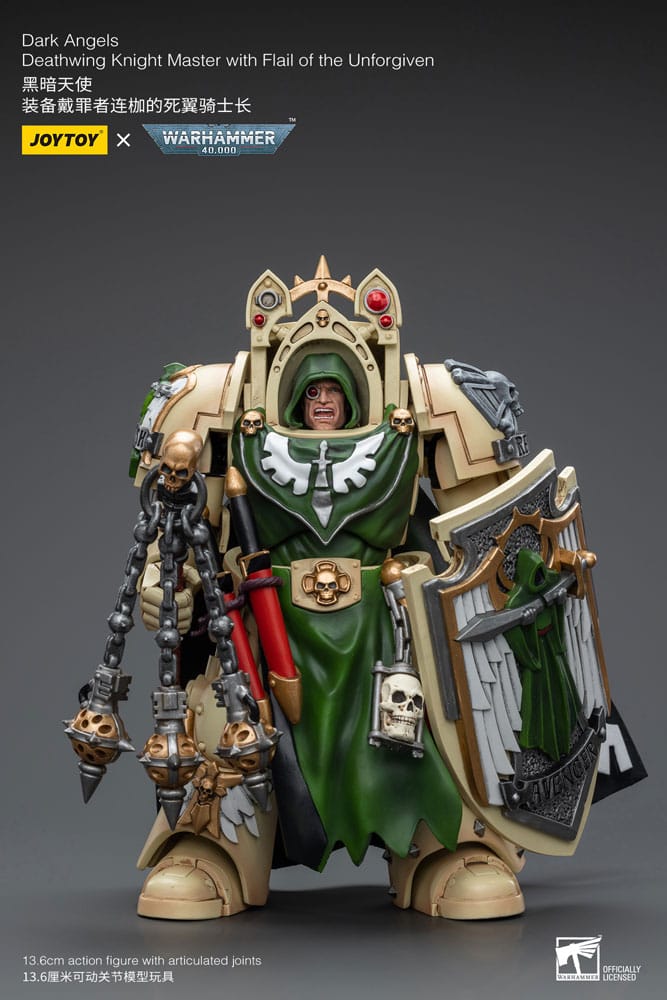 Warhammer 40k Figura 1 18 Dark Angels Deathwing Knight Master With Flail Of The Unforgiven 12 Cm