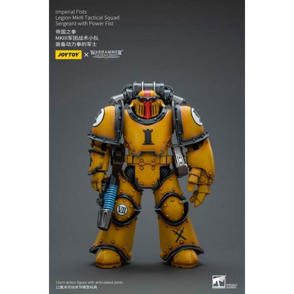 Warhammer The Horus Heresy Figura 1 18 Imperial Fists Legion Mkiii Tactical Squad Sergeant With Power Fist 12 Cm