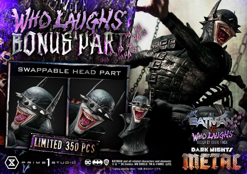 Dark Nights Metal Estatua Ultimate Premium Masterline Series 1 4 Batman Vs Batman Who Laughs Deluxe Bonus Version 67 Cm