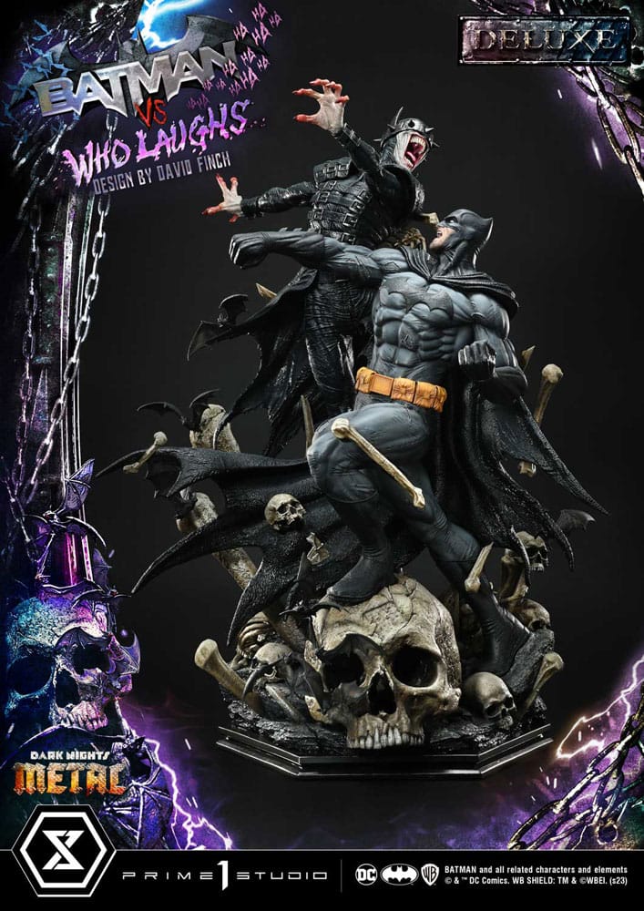 Dark Nights Metal Estatua Ultimate Premium Masterline Series 1 4 Batman Vs Batman Who Laughs Deluxe Version 67 Cm