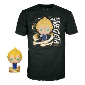 Dragonball Z Pop Tee Set De Minifigura Y Camiseta Majin Vegeta Gw Talla L