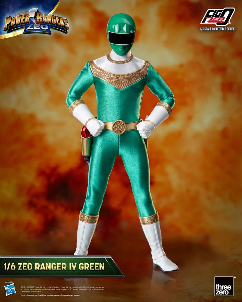 Power Rangers Zeo Figura FigZero 1/6 Ranger IV Green 30 cm