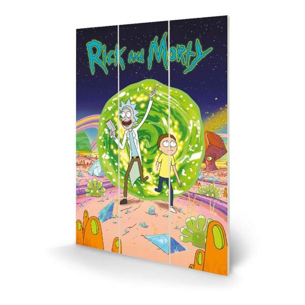 Rick And Morty Poster De Madera Portal 20 X 30 Cm