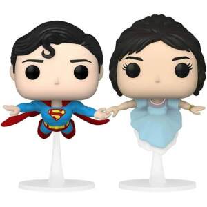 Superman Pack De 2 Pop Movies Vinyl Figuras Superman Lois Flying 9 Cm