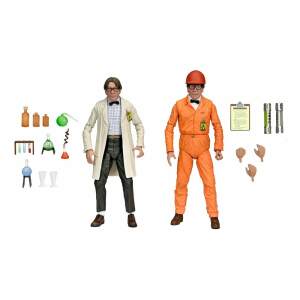 Tmnt Ii The Secret Of The Ooze 2 Pack Figuras Lab Coat Professor Perry And Hazmat Suit Professor Perry 18 Cm