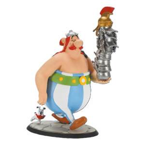 Asterix Estatua Obelix Stack Of Helmets And Ideafix