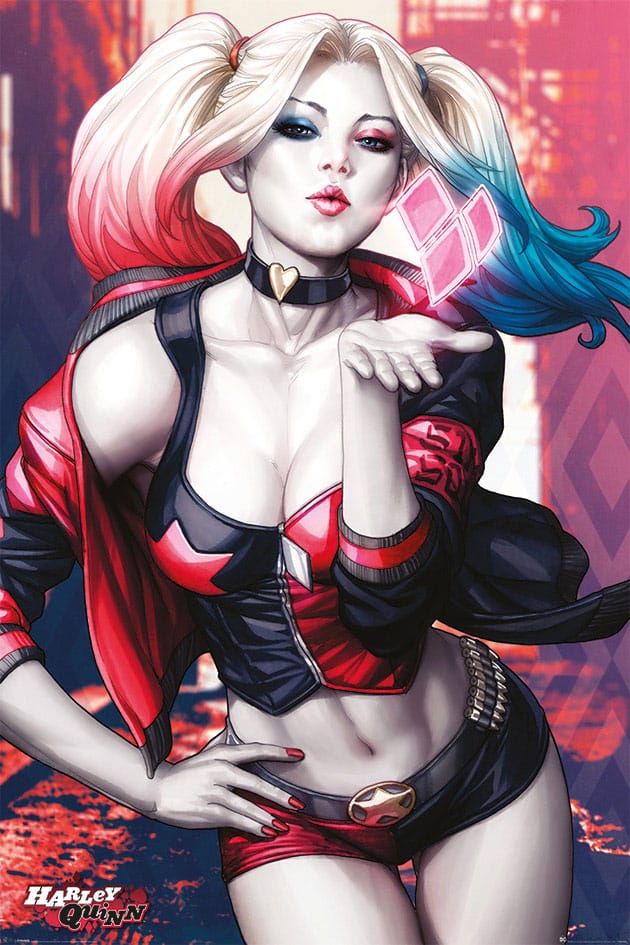 DC Comics Set de 4 Pósteres Harley Quinn Kiss 61 x 91 cm (4)