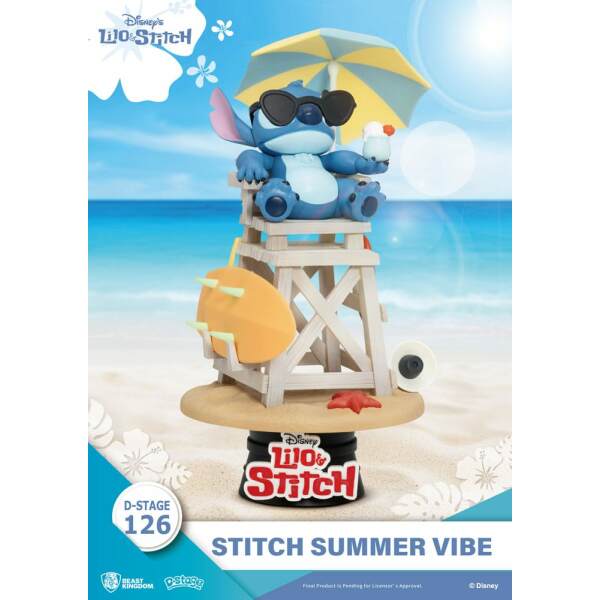 Disney Diorama Pvc D Stage Stitch Summer Vibe 16 Cm