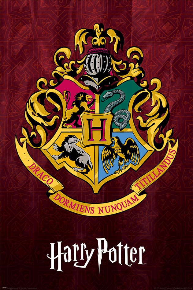 Harry Potter Set de 4 Pósteres Colourful Crest Hogwarts 61 x 91 cm (4)