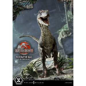Jurassic Park Iii Estatua Legacy Museum Collection 1 6 Velociraptor Male Bonus Version 40 Cm