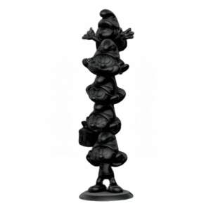 Los Pitufos Estatua Resina Smurfs Column Black Edition 50 Cm
