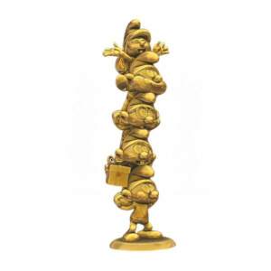 Los Pitufos Estatua Resina Smurfs Column Gold Limited Edition 50 Cm