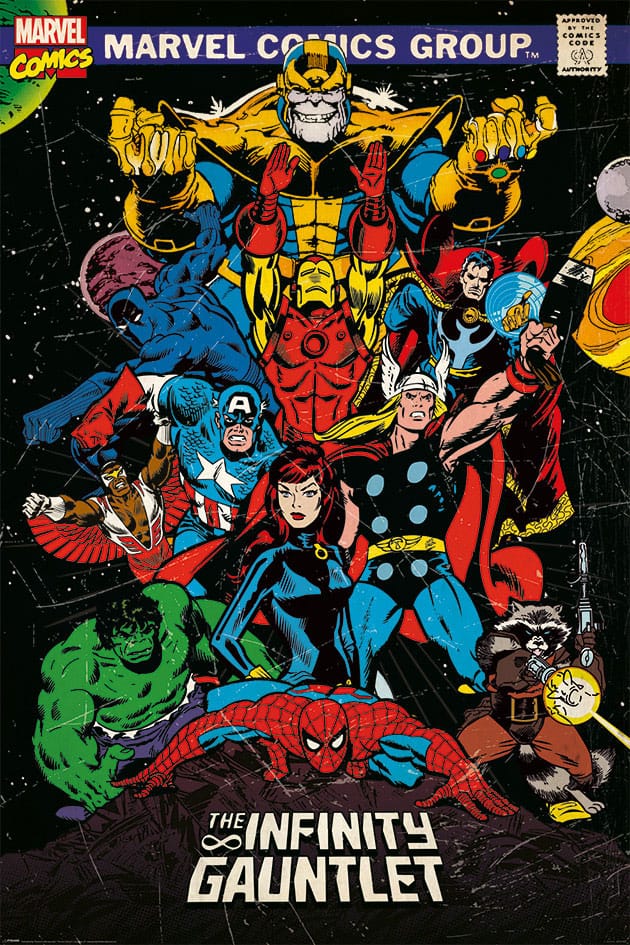 Marvel Comics Set de 4 Pósteres The Infinity Gauntlet 61 x 91 cm (4)
