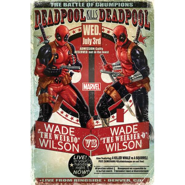 Marvel Set De 4 Posteres Deadpool Wade Vs Wade 61 X 91 Cm 4