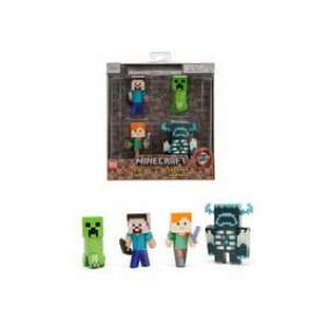 Minecraft Pack De 4 Figuras Nano Metalfigs Diecast 6 Cm