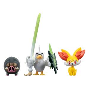 Pokemon Pack De 3 Figuras Battle Figure Set Fennekin Lechonk Sirfetch D 5 Cm