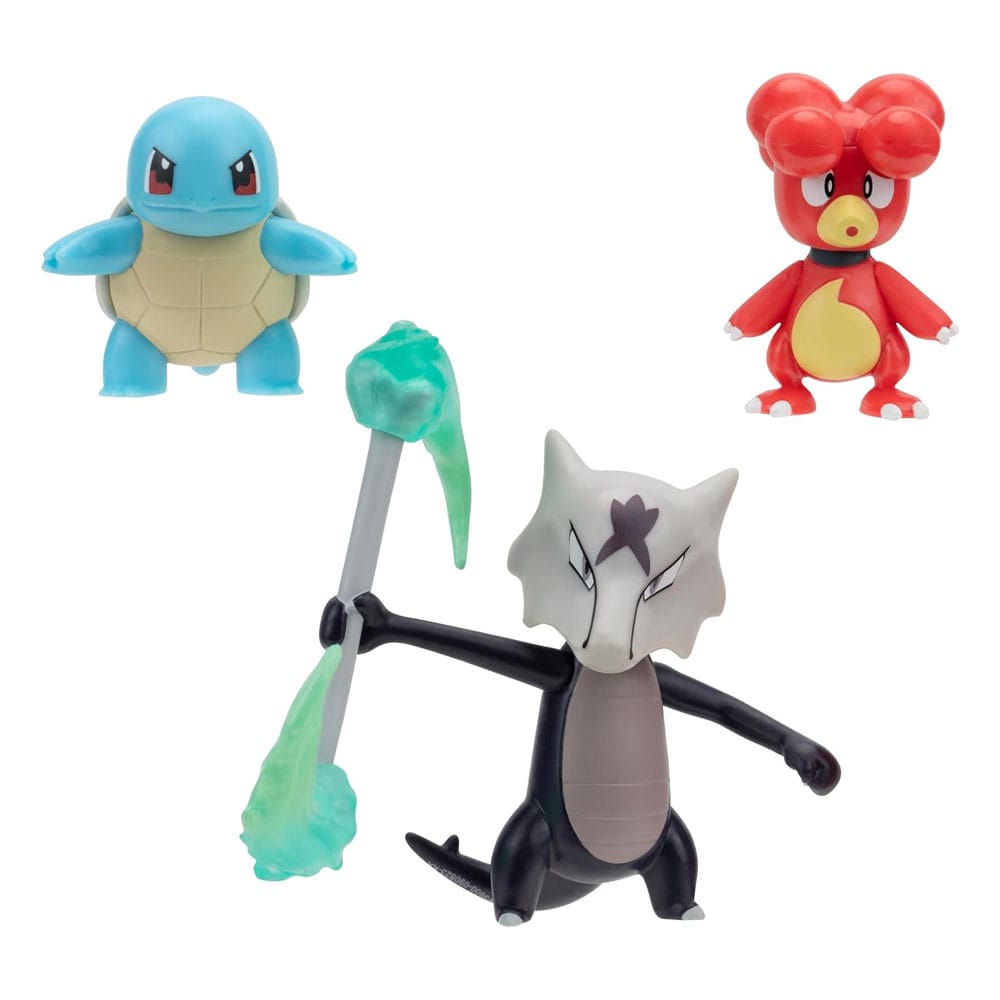 Pokemon Pack De 3 Figuras Battle Figure Set Magby Squirtle 4 Alolan Marowak 5 Cm