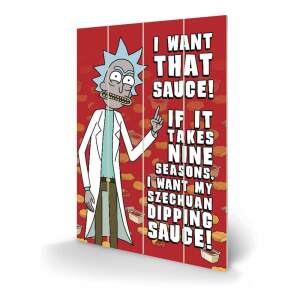 Rick And Morty Poster De Madera Szechuan Sauce 40 X 59 Cm
