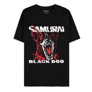 Cyberpunk 2077 Camiseta Black Dog Samurai Album Art Talla L