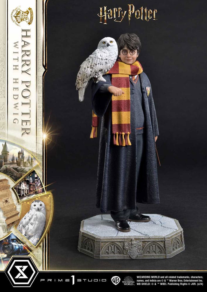 Harry Potter Estatua Prime Collectibles 1 6 Harry Potter With Hedwig 28 Cm