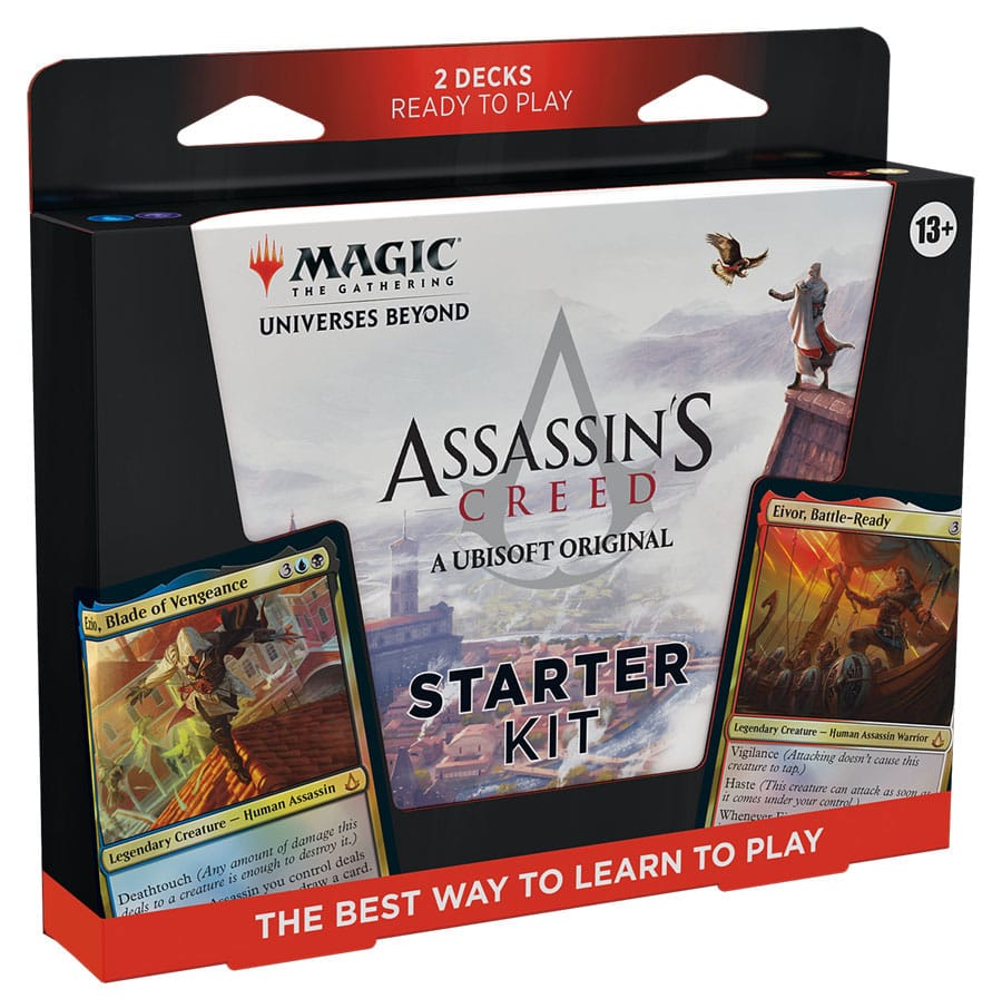 Magic the Gathering Universes Beyond: Assassin’s Creed Caja de Kits de inicio de 2024 (12) inglés
