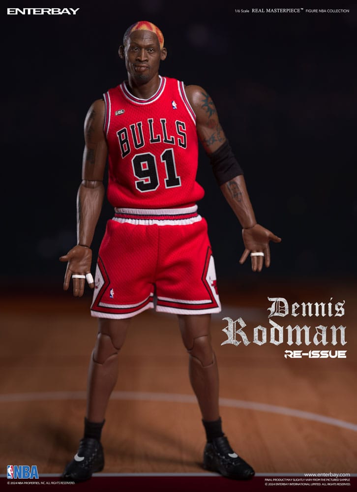 NBA Collection Figura Real Masterpiece 1/6 Dennis Rodman Limited Retro Editon 33 cm