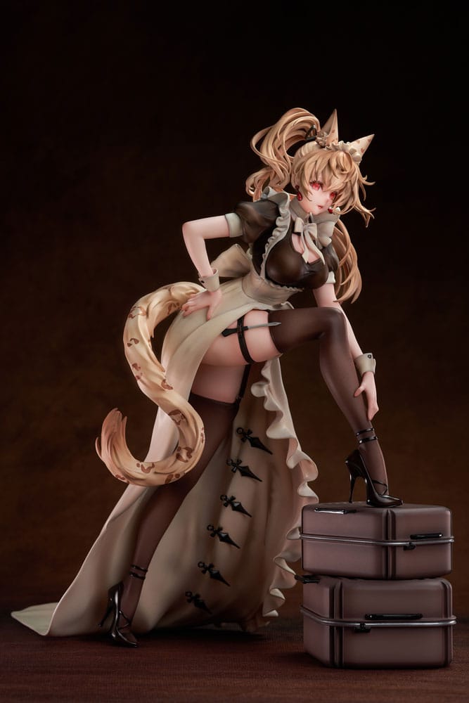 Original Character Estatua Pvc 1 7 Battle Maid Different Species Leopard Cat Maria Deluxe Edition 24 Cm