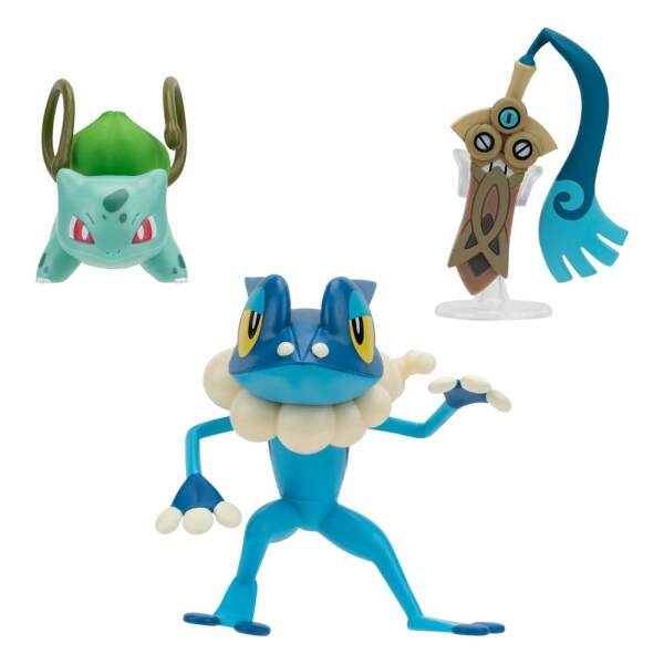 Pokemon Pack De 3 Figuras Battle Figure Set Honedge Bulbasaur 4 Frogedier 5 Cm